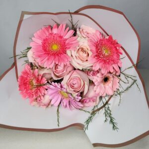 Pink Rose And Gerbera Mix
